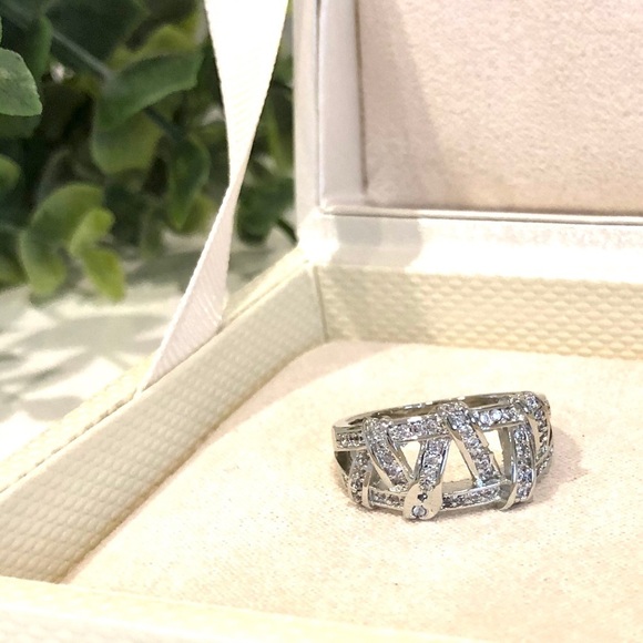 Ashlynn Avenue Aurora White Gold Weave Ring size 6 - Picture 8 of 8